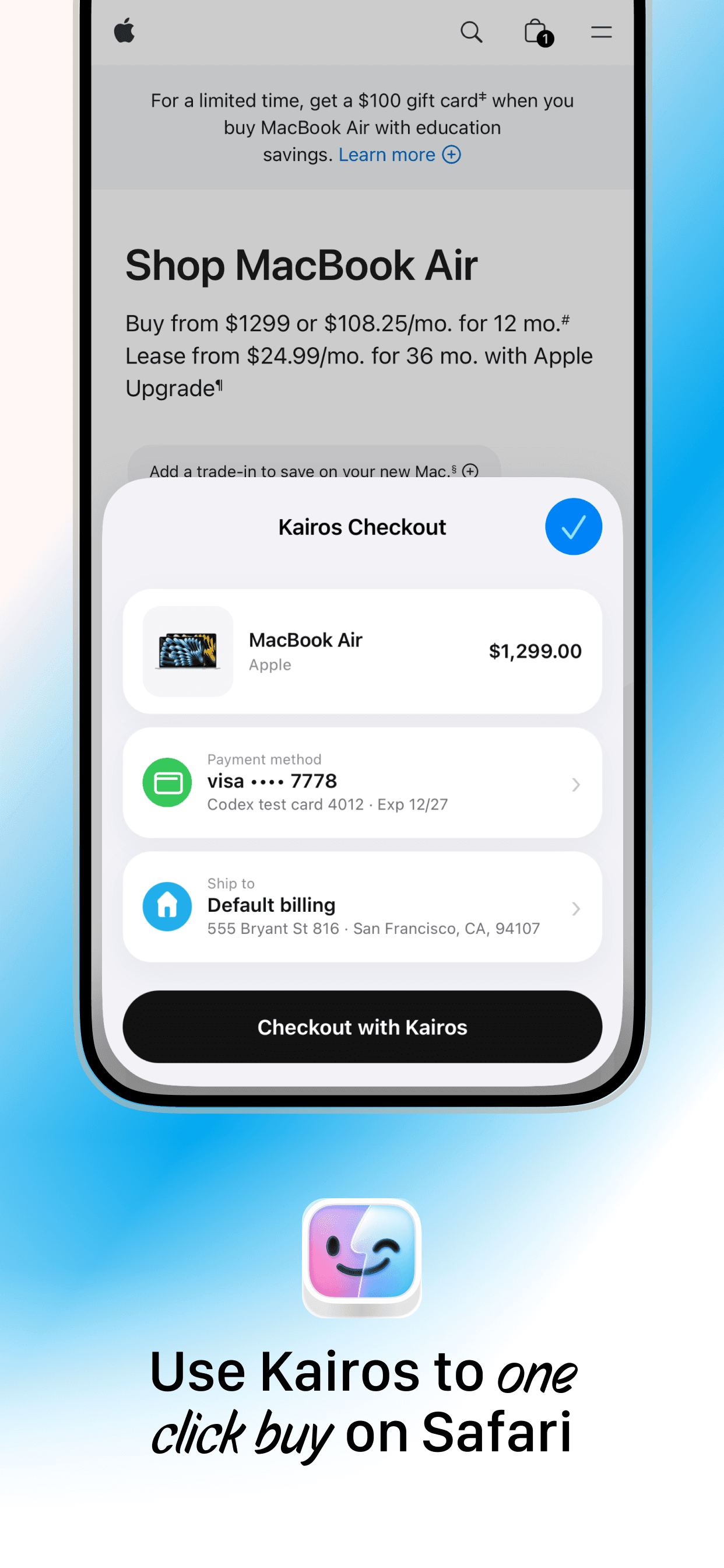 Kairos checkout approval sheet
